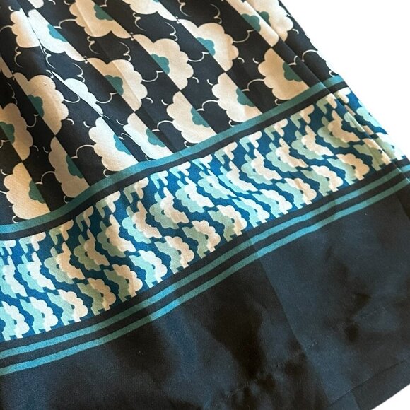 Cotelac Fun Print Fit N Flare Dress Sleeveless Shift Satin Bohemian Size 6 Women - Picture 9 of 12